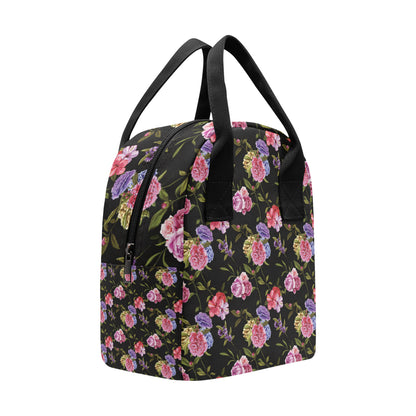 Carnations Pattern Print Design CN05 Insulated Lunch Bag