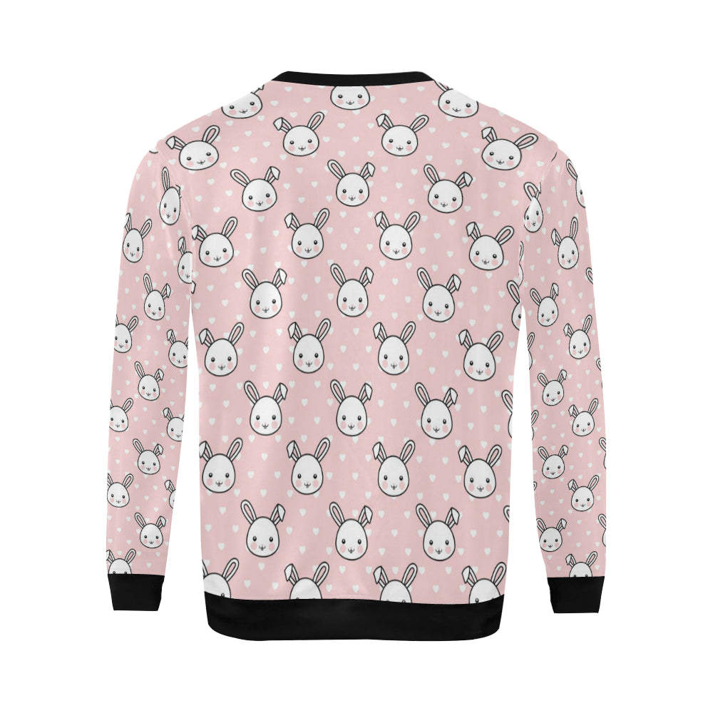 Rabbit Pattern Print Design RB02 Men Long Sleeve Sweatshirt