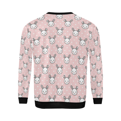 Rabbit Pattern Print Design RB02 Men Long Sleeve Sweatshirt