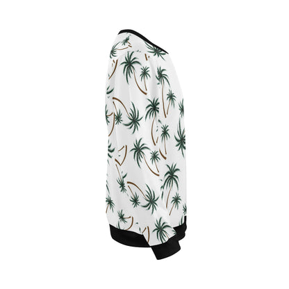Palm Tree Pattern Print Design PT07 Men Long Sleeve Sweatshirt