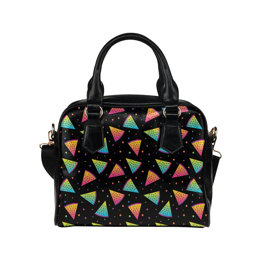 Rainbow Watermelon Pattern Print Design A04 Shoulder Handbag