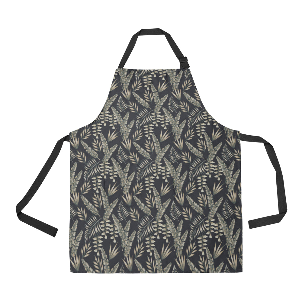 Banana Leaf Pattern Print Design 07 Apron with Pocket