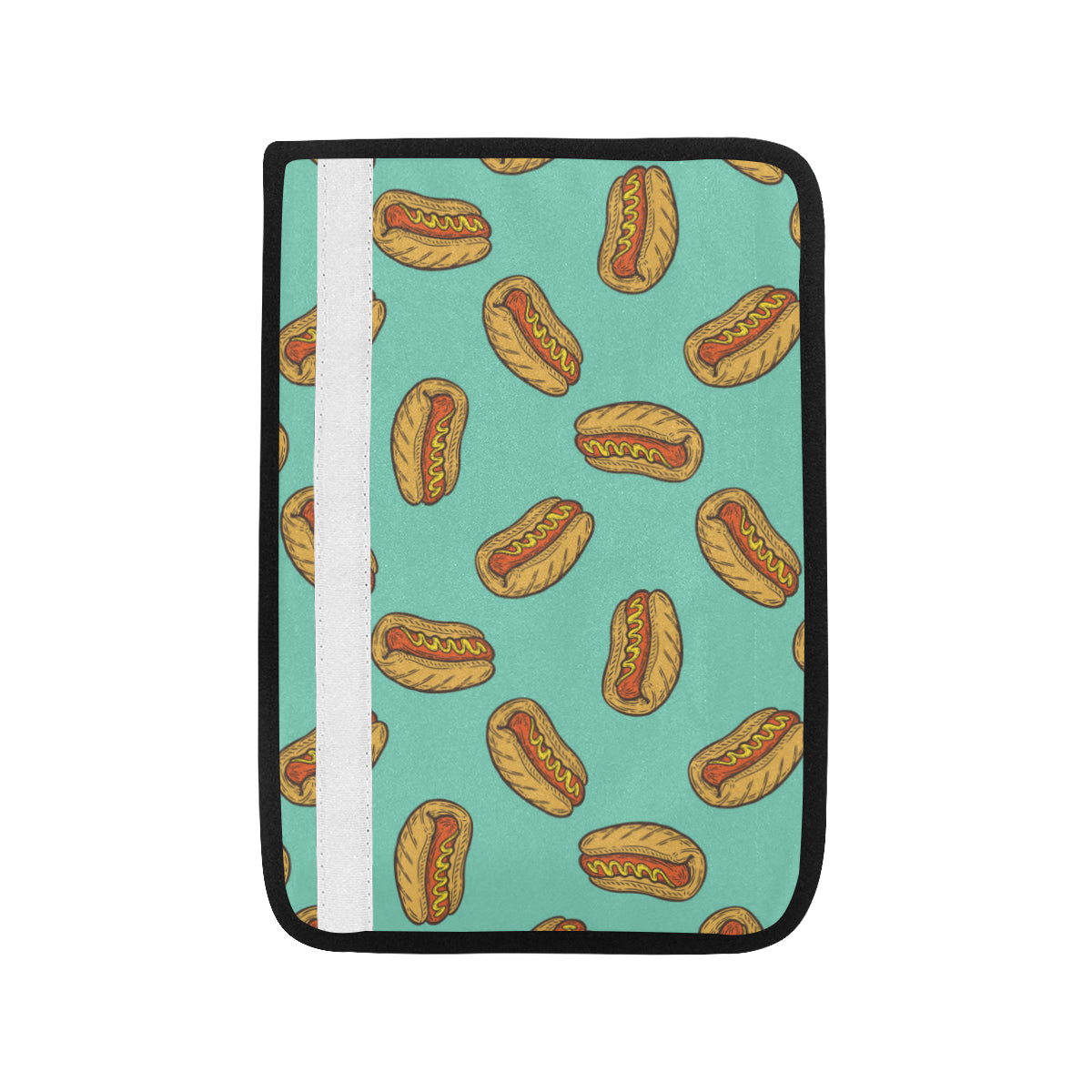 Hot Dog Pattern Print Design 04 Car Seat Belt Cover