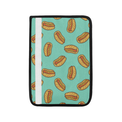 Hot Dog Pattern Print Design 04 Car Seat Belt Cover