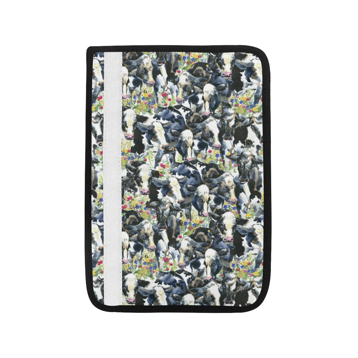 Cow Watercolor Print Pattern Car Seat Belt Cover