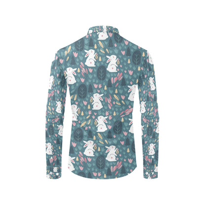 Rabbit Pattern Print Design RB013 Men's Long Sleeve Shirt