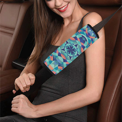 Kaleidoscope Pattern Print Design 03 Car Seat Belt Cover