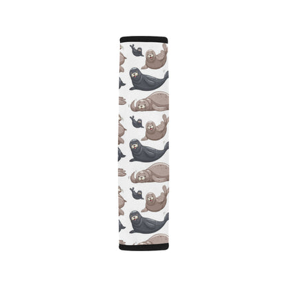 Sea Lion Pattern Print Design 02 Car Seat Belt Cover