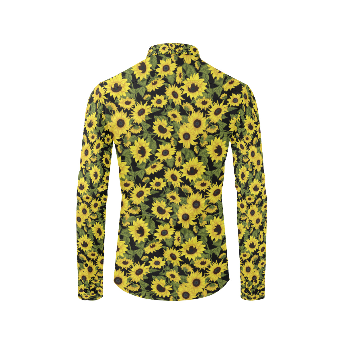 Sunflower Fresh Bright Color Print Men's Long Sleeve Shirt