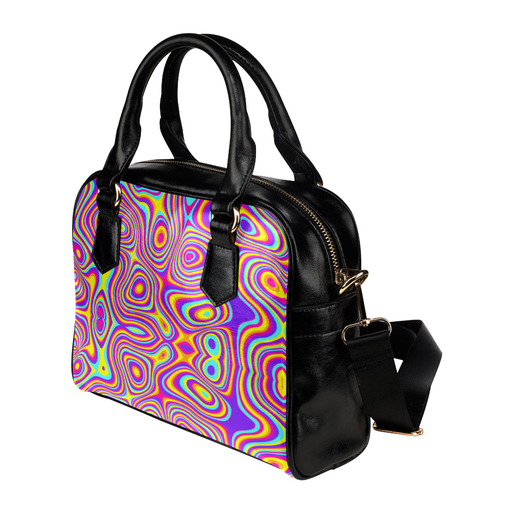 Liquid Pattern Print Design 06 Shoulder Handbag