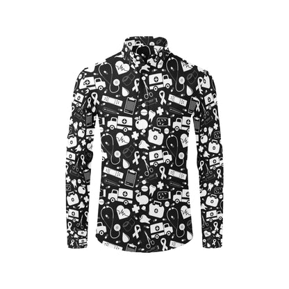 Medical Pattern Print Design 01 Men's Long Sleeve Shirt