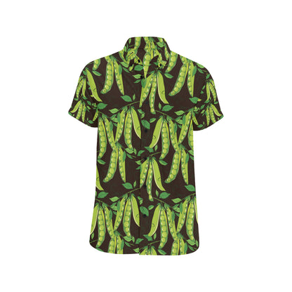 Peas Pattern Print Design A03 Men's Short Sleeve Button Up Shirt