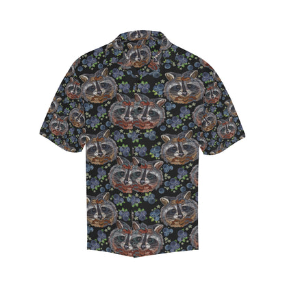Raccoon Pattern Print Design A03 Men's Hawaiian Shirt