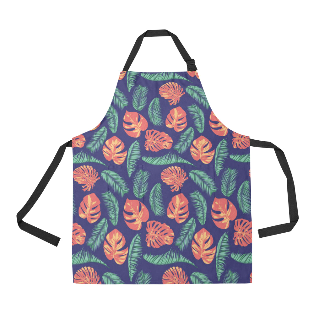 Palm Leaves Pattern Print Design PL011 Apron with Pocket