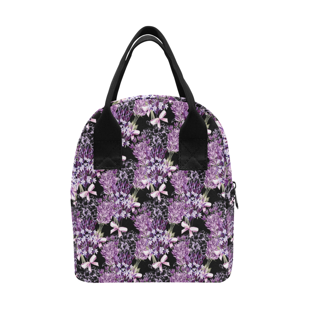 Lavender Pattern Print Design LV06 Insulated Lunch Bag