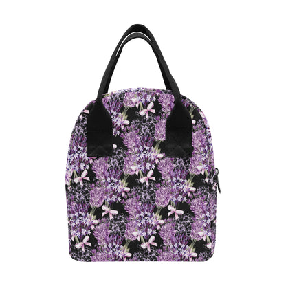 Lavender Pattern Print Design LV06 Insulated Lunch Bag