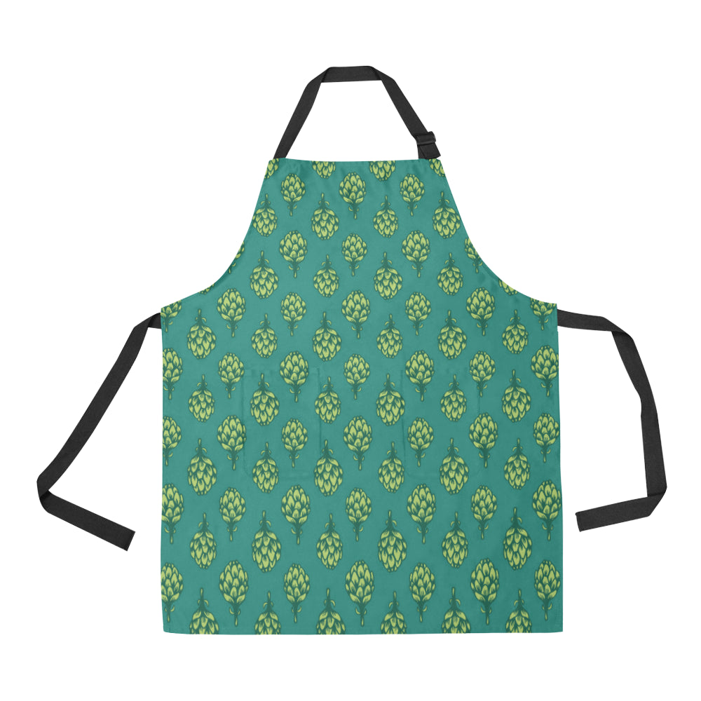 Artichoke Pattern Print Design 04 Apron with Pocket