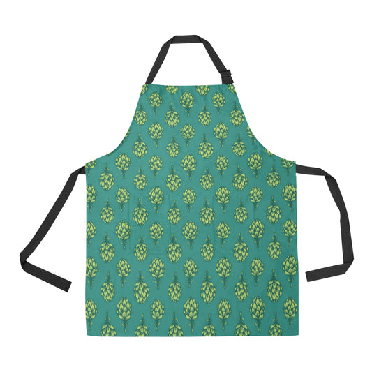 Artichoke Pattern Print Design 04 Apron with Pocket