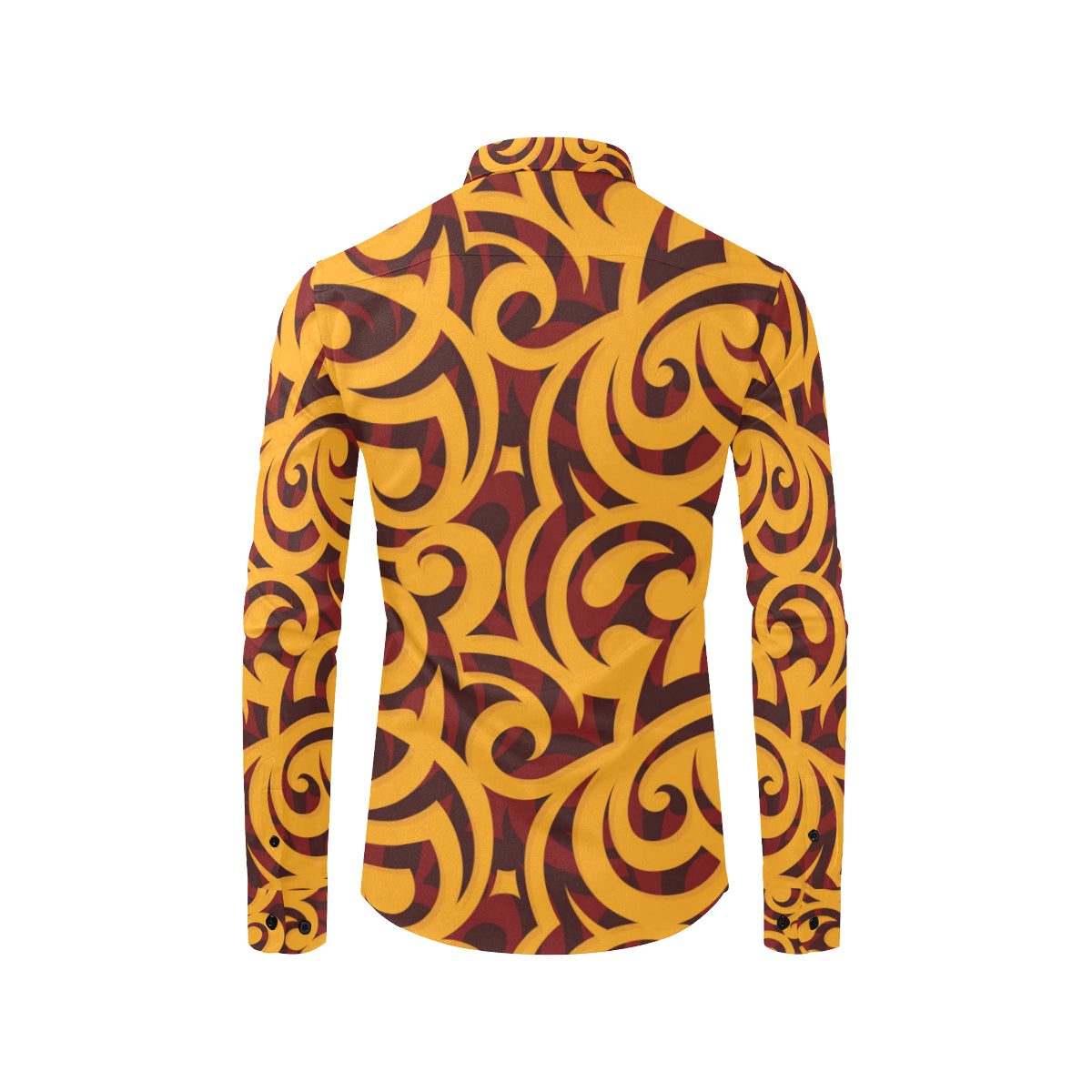 Maori Pattern Print Design 02 Men's Long Sleeve Shirt