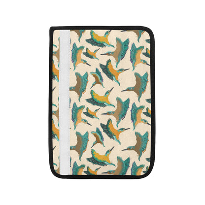 Kingfisher Pattern Print Design 02 Car Seat Belt Cover
