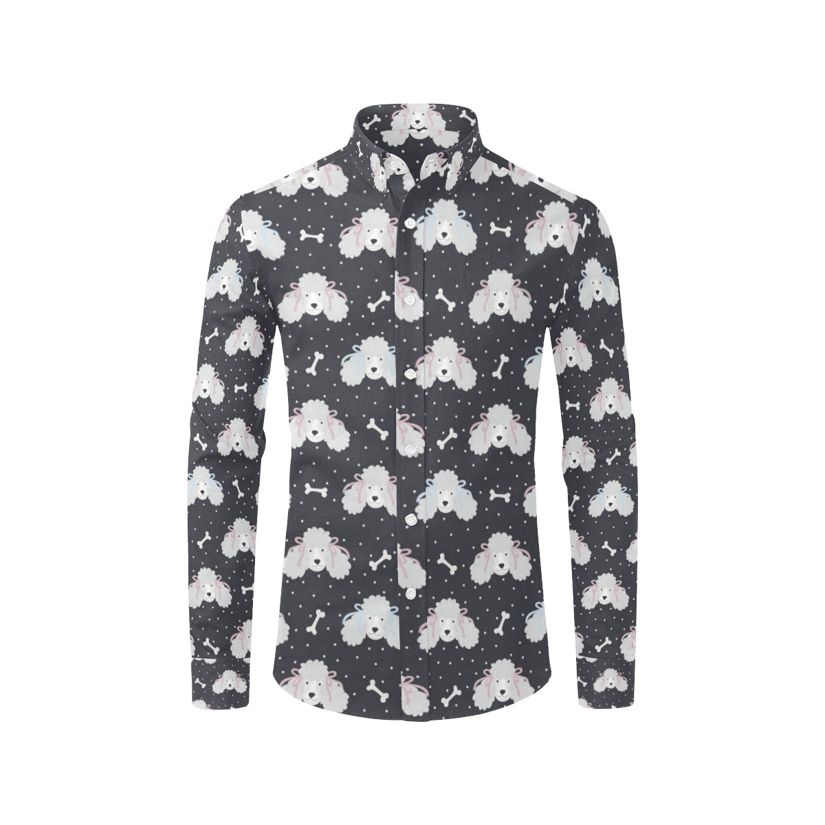 Poodle Pattern Print Design A03 Men's Long Sleeve Shirt