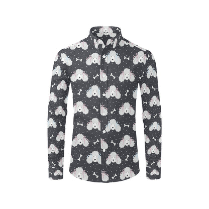 Poodle Pattern Print Design A03 Men's Long Sleeve Shirt