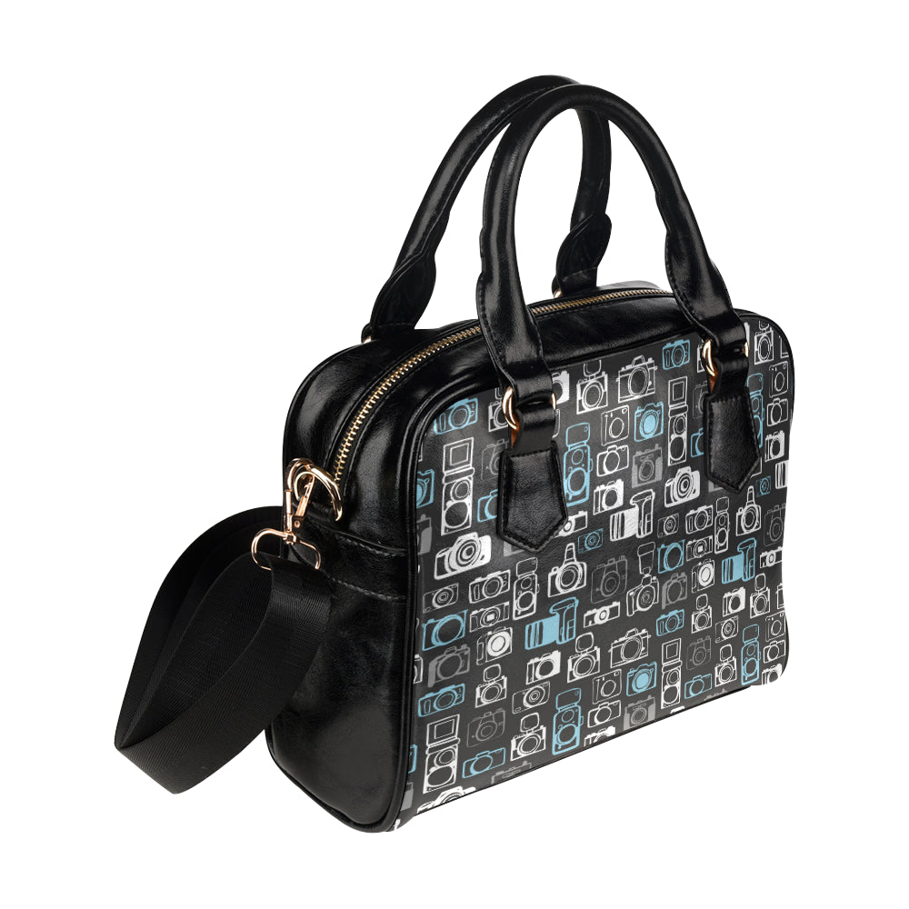 Camera Pattern Print Design 04 Shoulder Handbag
