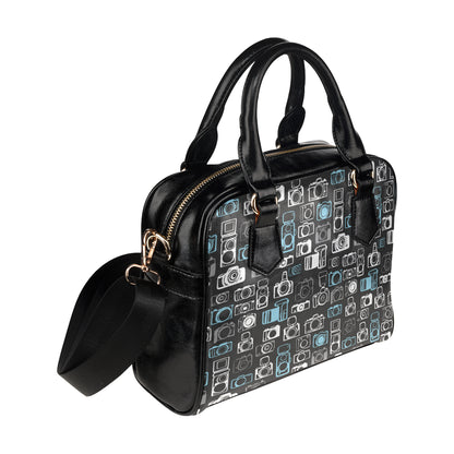 Camera Pattern Print Design 04 Shoulder Handbag