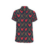 Rooster Pattern Print Design A02 Men's Short Sleeve Button Up Shirt