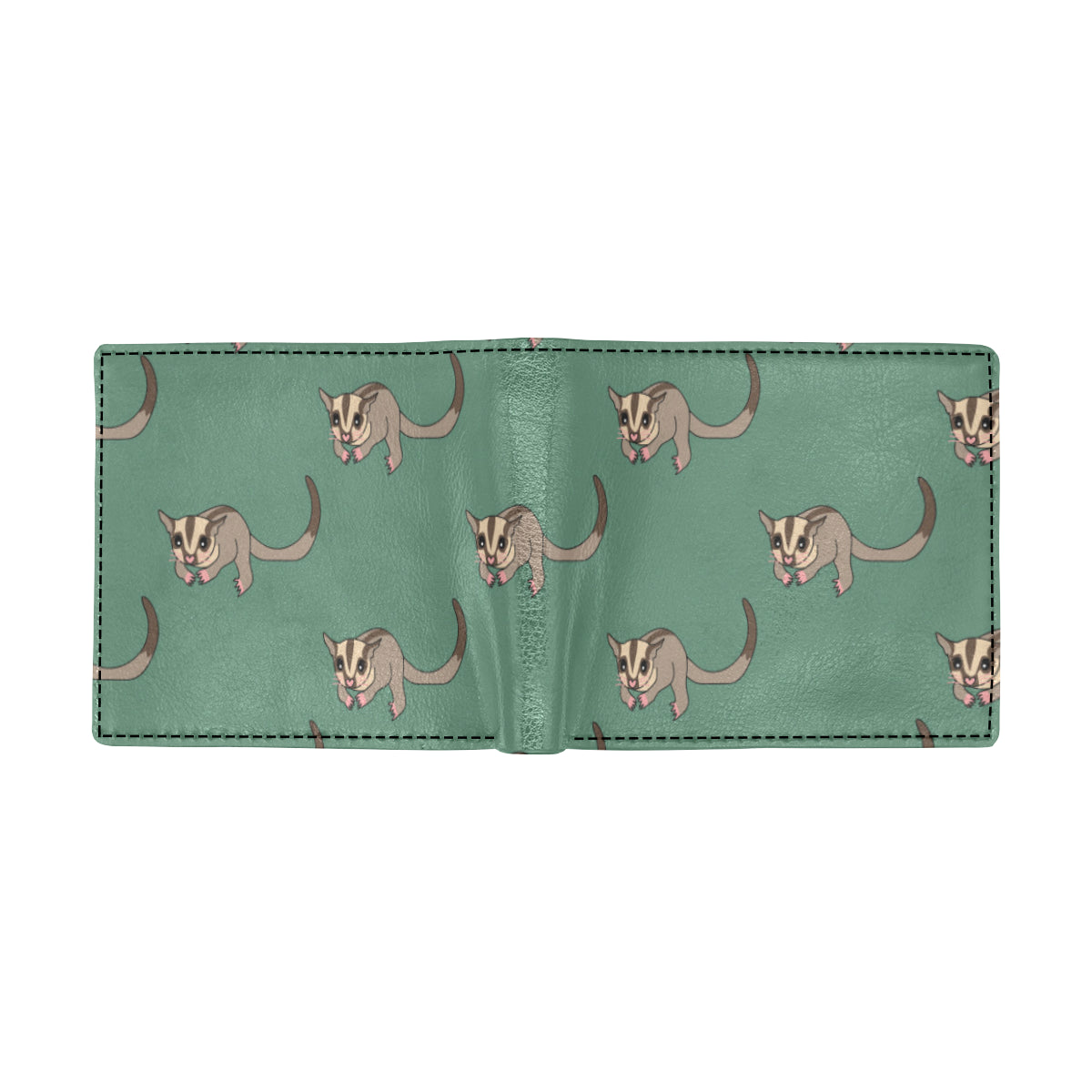 Sugar Glider Pattern Print Design 01 Men's ID Card Wallet