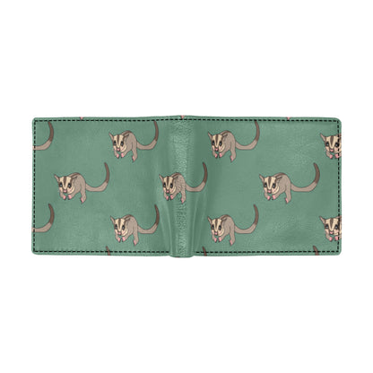 Sugar Glider Pattern Print Design 01 Men's ID Card Wallet