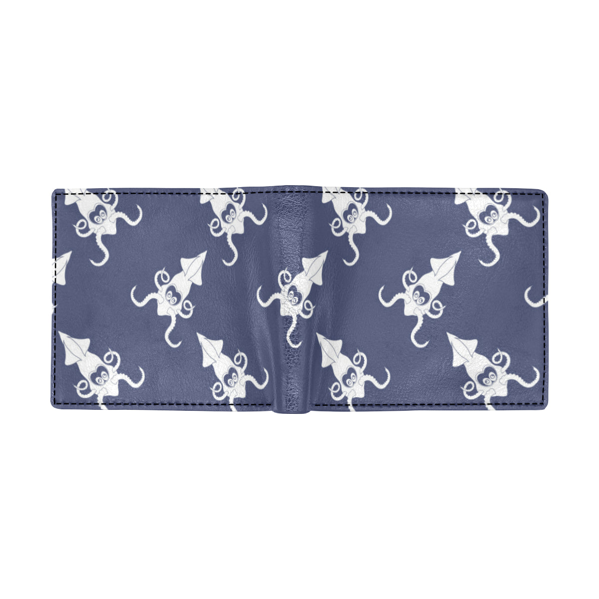 Giant Squid Pattern Print Design 02 Men's ID Card Wallet