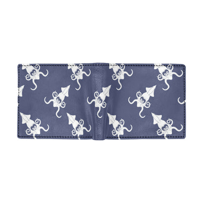 Giant Squid Pattern Print Design 02 Men's ID Card Wallet