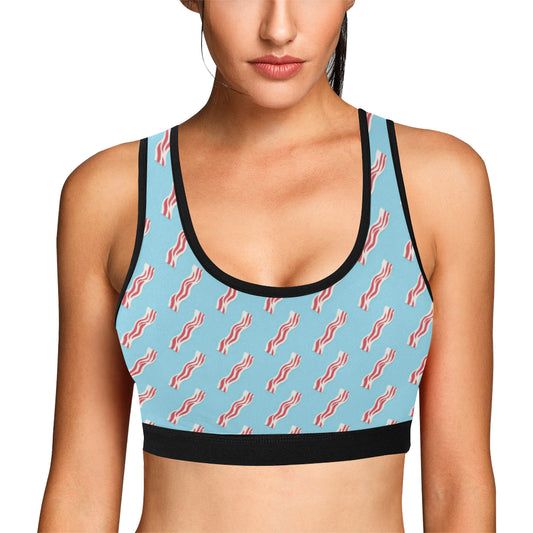 Bacon Pattern Print Design 03 Sports Bra