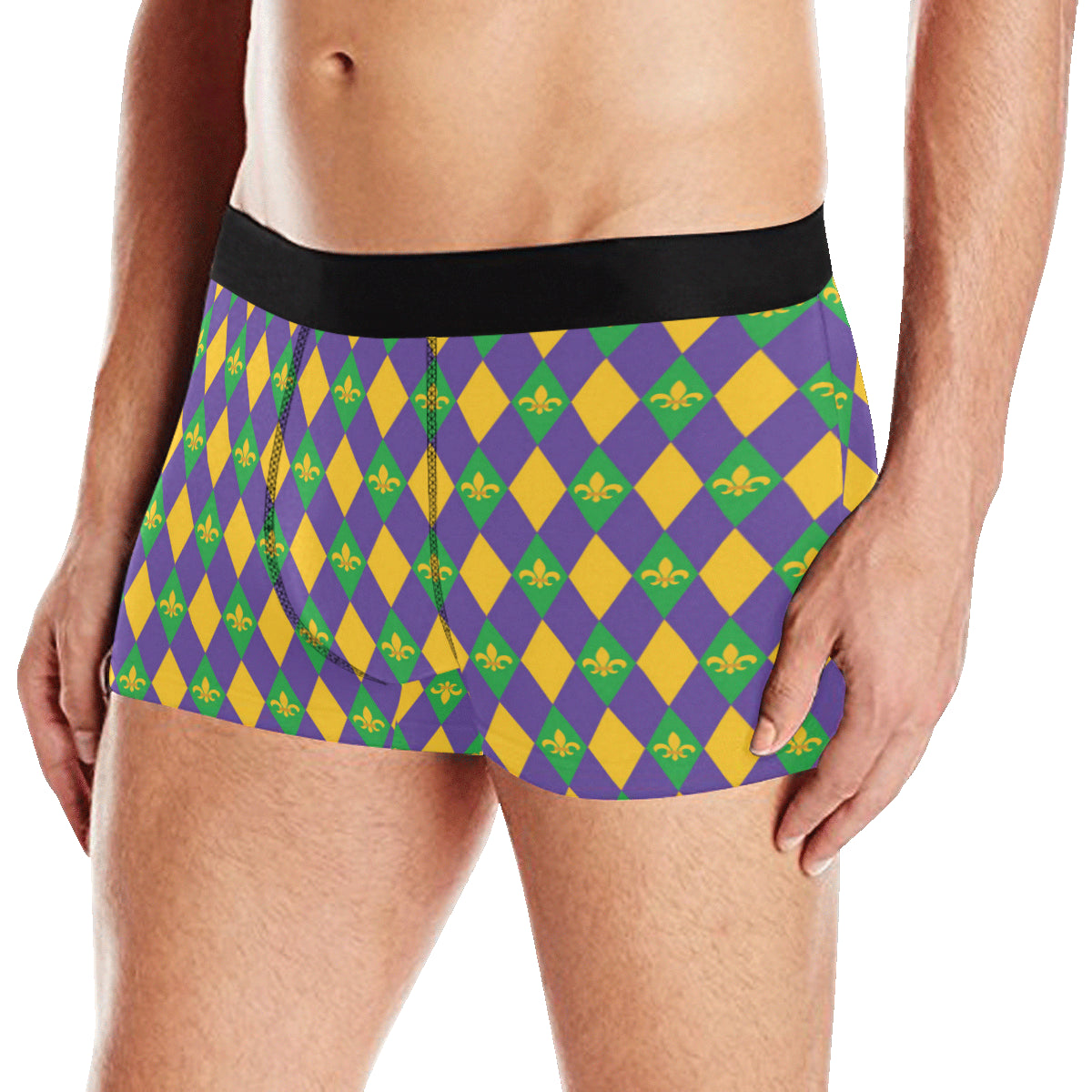 Mardi Gras Pattern Print Design 05 Men's Boxer Briefs