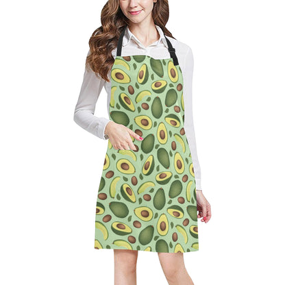 Avocado Pattern Print Design AC01 Apron with Pocket