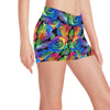 Rose Pattern Print Design RO02 Yoga Shorts