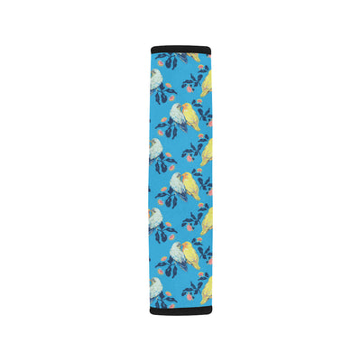 Lovebird Pattern Print Design 03 Car Seat Belt Cover