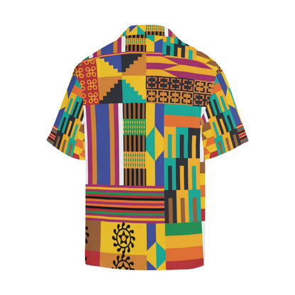 Kente Pattern Print Design 03 Men's Hawaiian Shirt