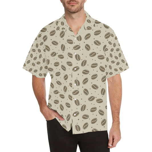 Coffee Pattern Print Design 02 Men's Hawaiian Shirt