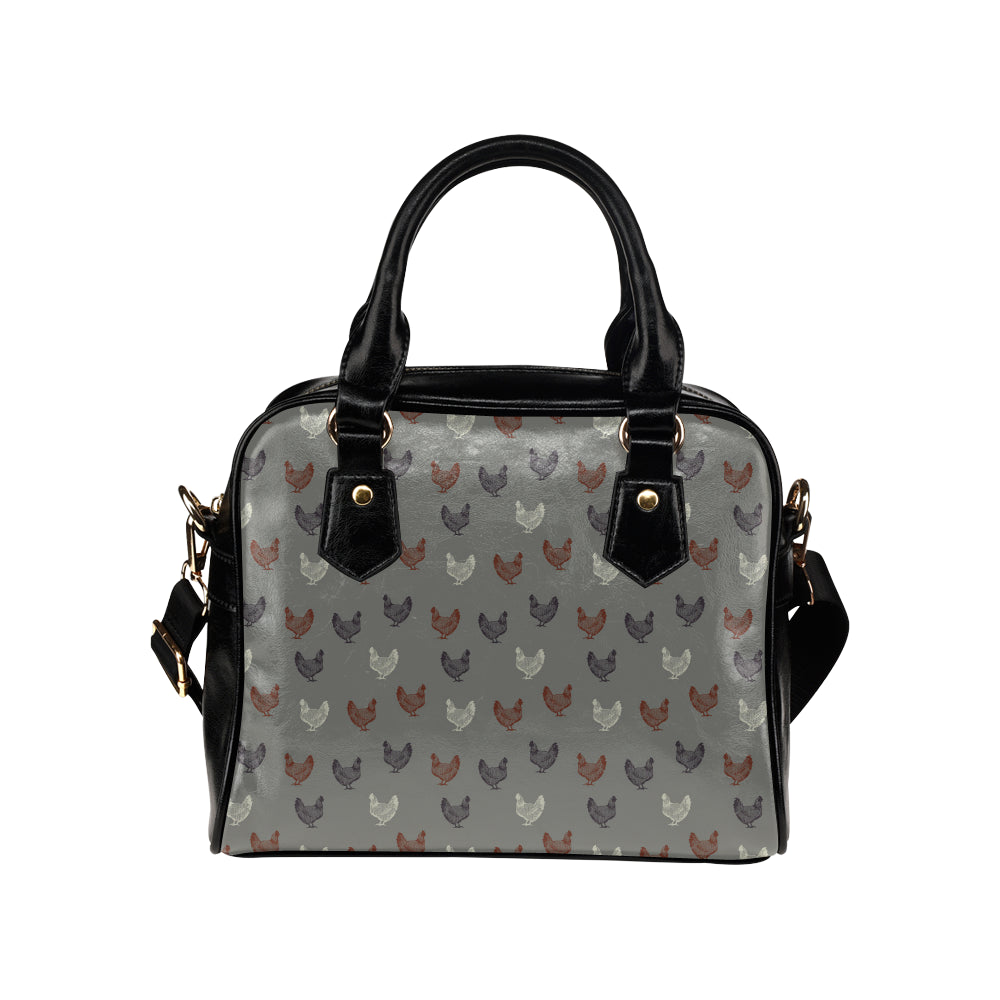 Chicken Pattern Print Design 01 Shoulder Handbag