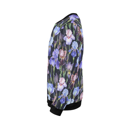 Iris Pattern Print Design IR04 Men Long Sleeve Sweatshirt