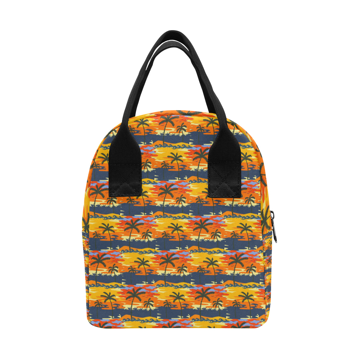 Palm Tree Pattern Print Design PT010 Insulated Lunch Bag