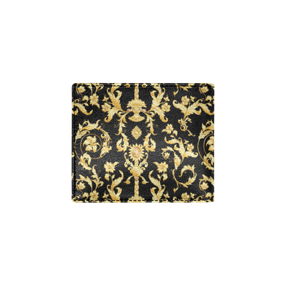 Baroque Golden Pattern Print Design 04 Men's ID Card Wallet