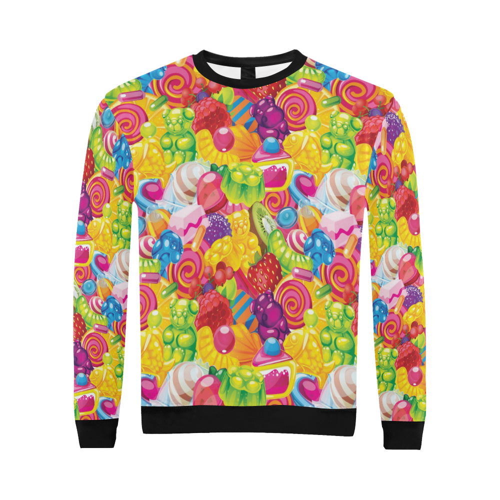 Candy Pattern Print Design CA01 Men Long Sleeve Sweatshirt