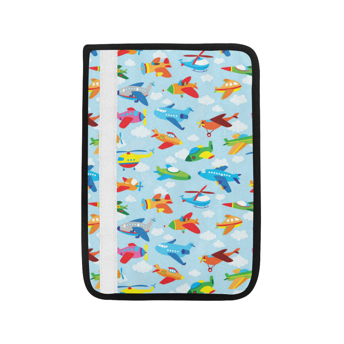 Airplane Colorful Pattern Print Design 01 Car Seat Belt Cover