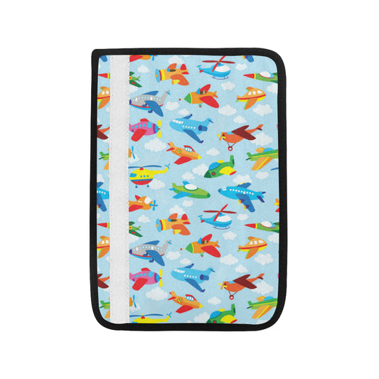 Airplane Colorful Pattern Print Design 01 Car Seat Belt Cover