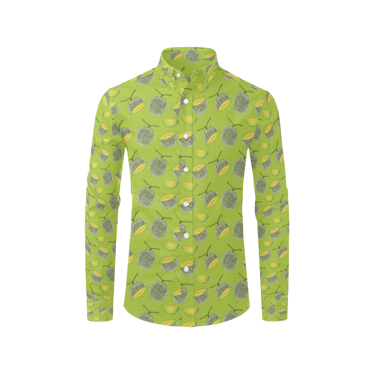 Cantaloupe Pattern Print Design 03 Men's Long Sleeve Shirt