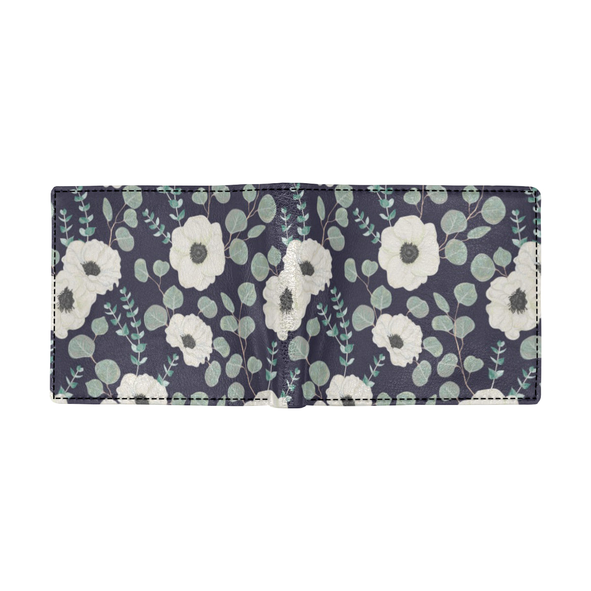 Anemone Pattern Print Design AM01 Men's ID Card Wallet