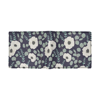 Anemone Pattern Print Design AM01 Men's ID Card Wallet